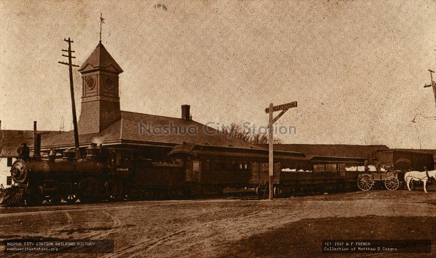 Postcard: Fitchburg Station, Milford, New Hampshire